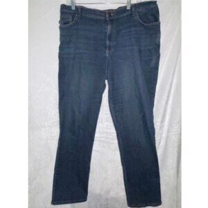 Lee Jeans Men 36x30 Blue Denim Relaxed Fit Straight Leg Pocket Cotton Zipper